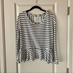 Free People We The Free Striped Peplum Tee